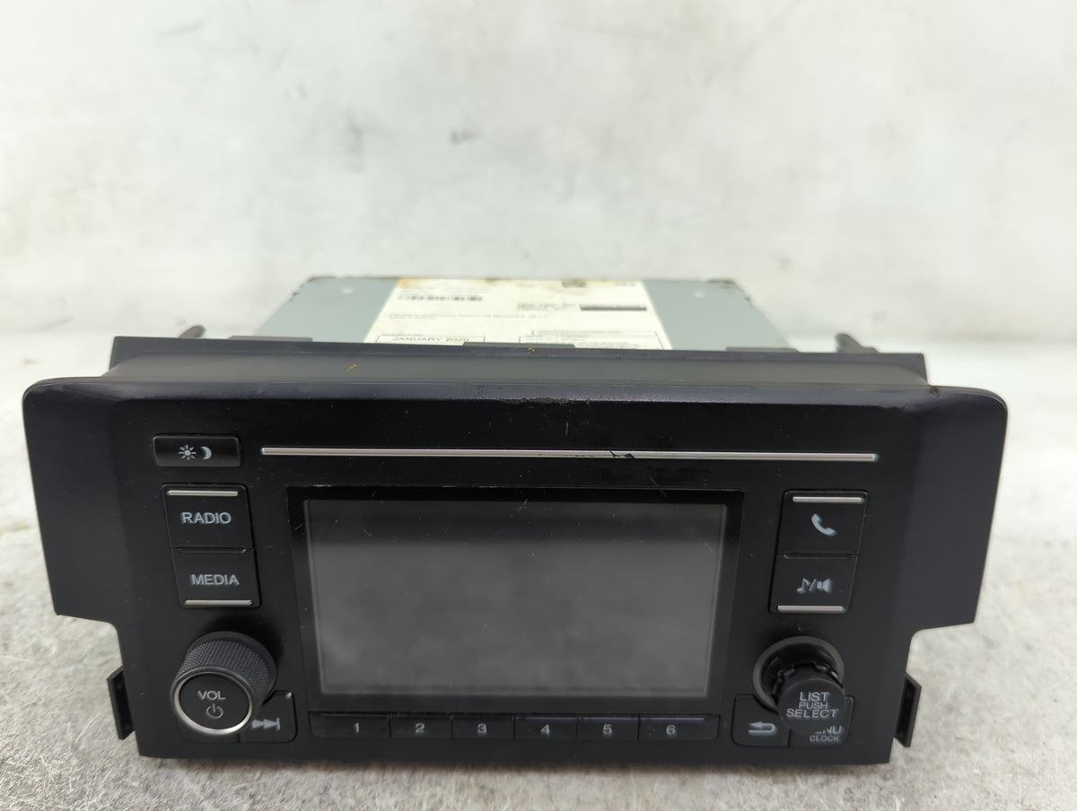2019-2021 Honda Civic Radio AM FM Cd Player Receiver Replacement P/N:39100-TBA-A41 CV-RH18N0MX Fits Fits 2019 2020 2021 OEM 