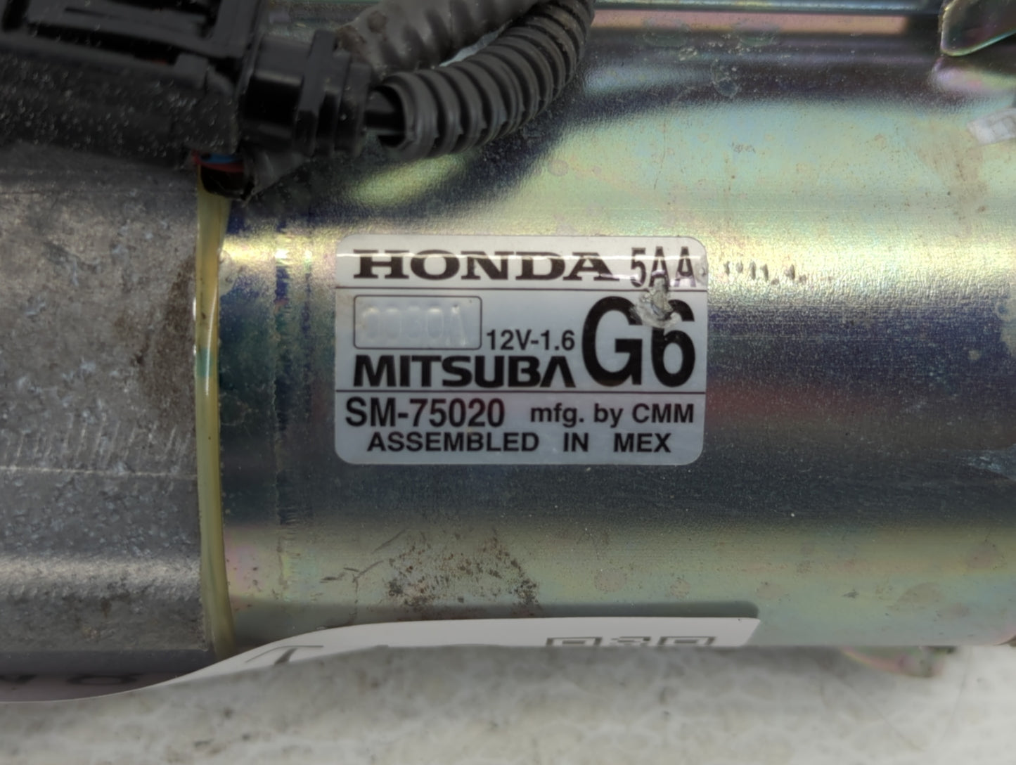 2016-2017 Honda Civic Car Starter Motor Solenoid OEM P/N:SM-75020 Fits Fits 2016 2017 2020 OEM Used Auto Parts - Oemusedauto