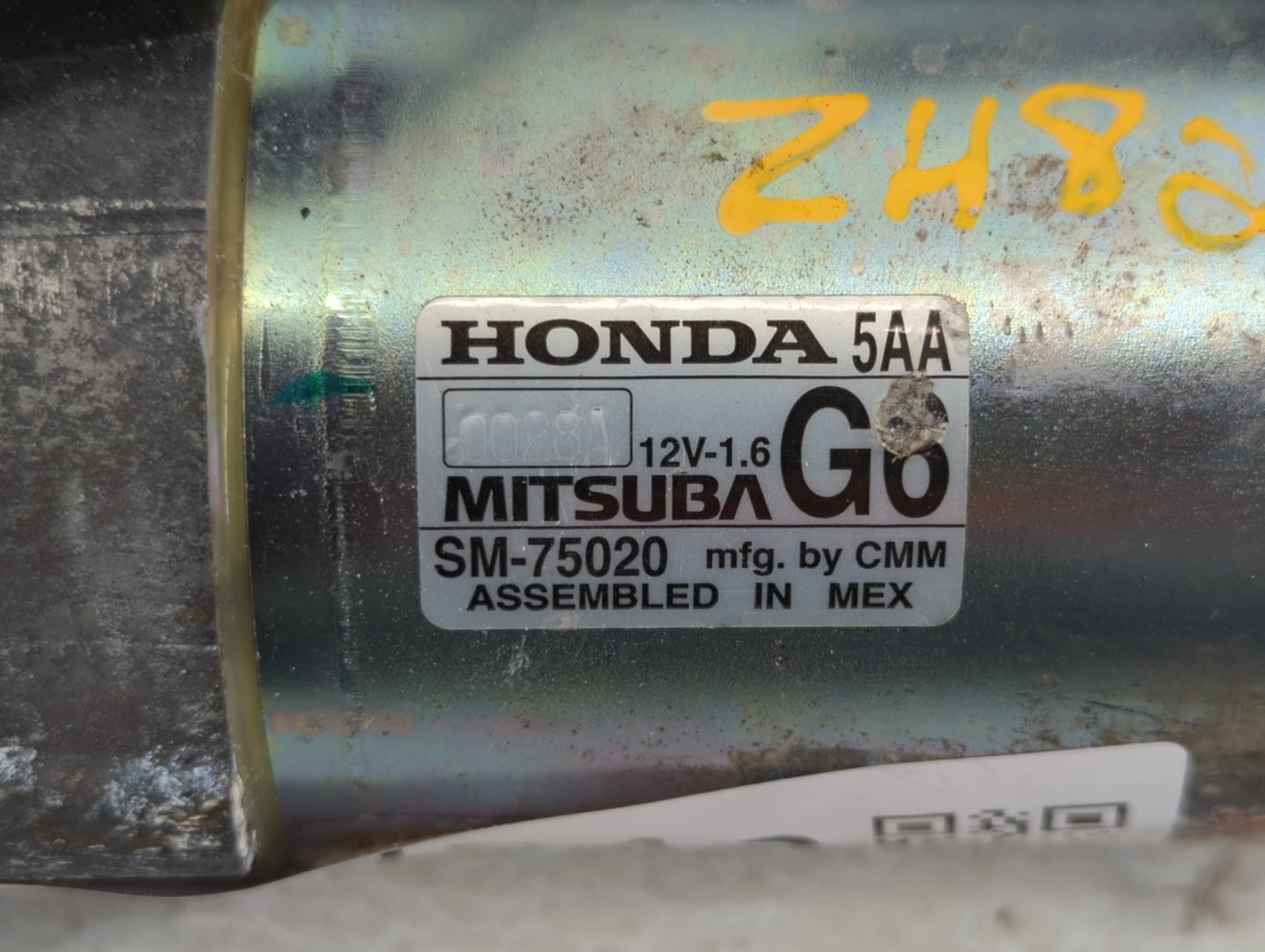 2016-2017 Honda Civic Car Starter Motor Solenoid OEM P/N:SM-75020 Fits Fits 2016 2017 2020 OEM Used Auto Parts - Oemusedauto
