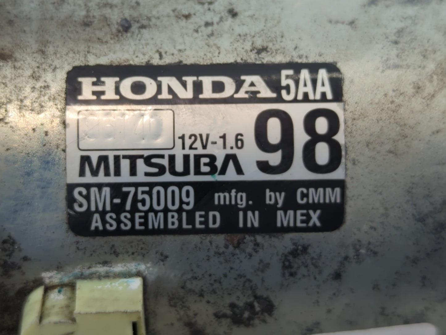 2016-2017 Honda Civic Car Starter Motor Solenoid OEM P/N:SM-75009 Fits Fits 2016 2017 2020 OEM Used Auto Parts - Oemusedauto