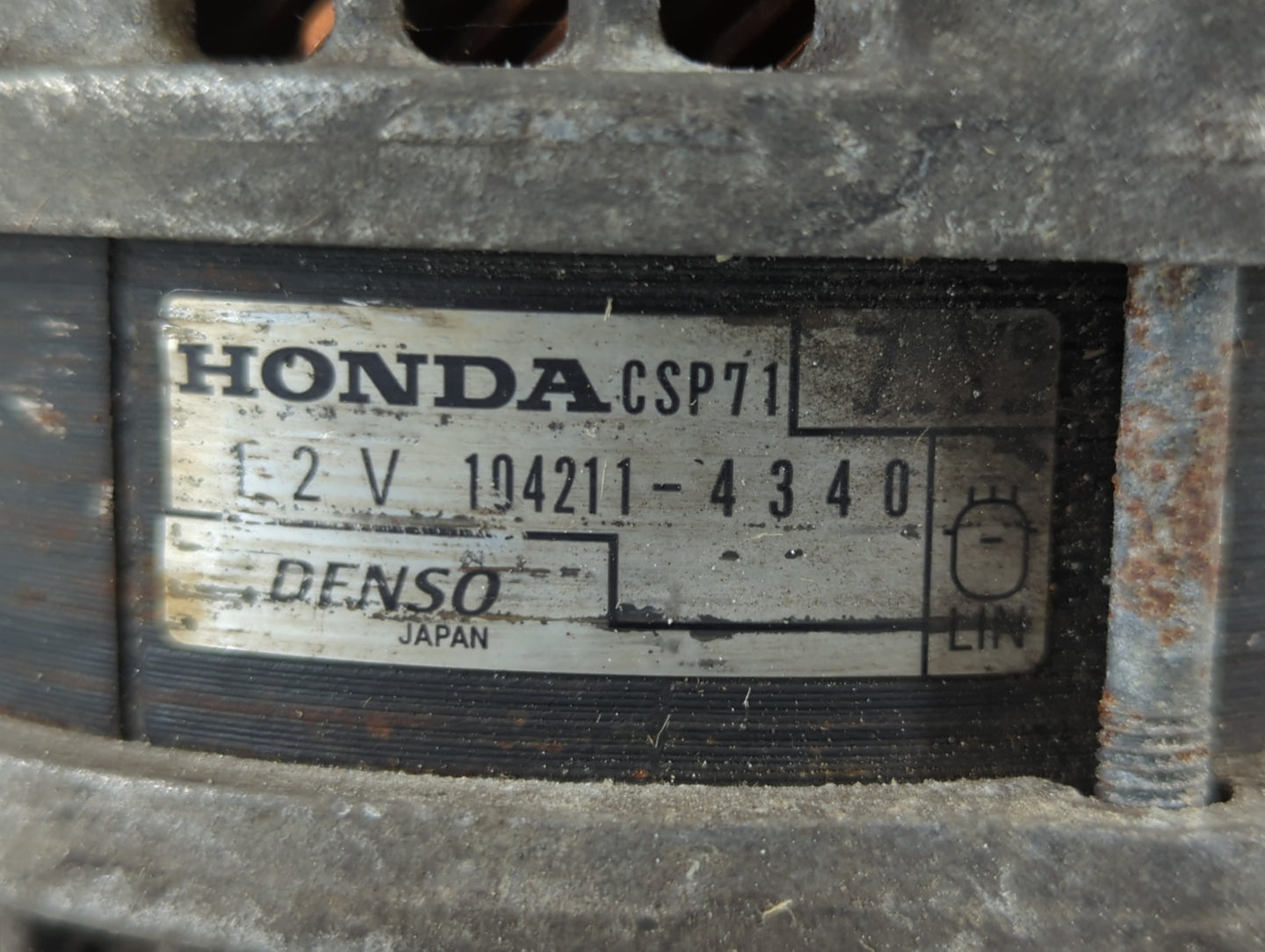 2017-2022 Honda Civic Alternator Replacement Generator Charging Assembly Engine OEM P/N:104211-4340 Fits OEM Used Auto Parts