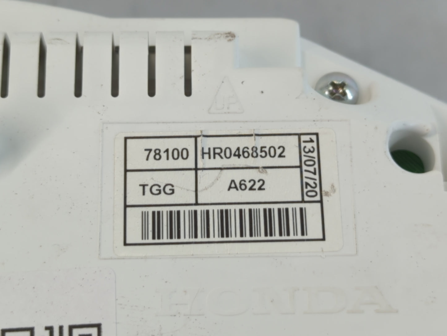 2019-2020 Honda Civic Instrument Cluster Speedometer Gauges P/N:HR0468502 78100 Fits Fits 2019 2020 OEM Used Auto Parts - Oe