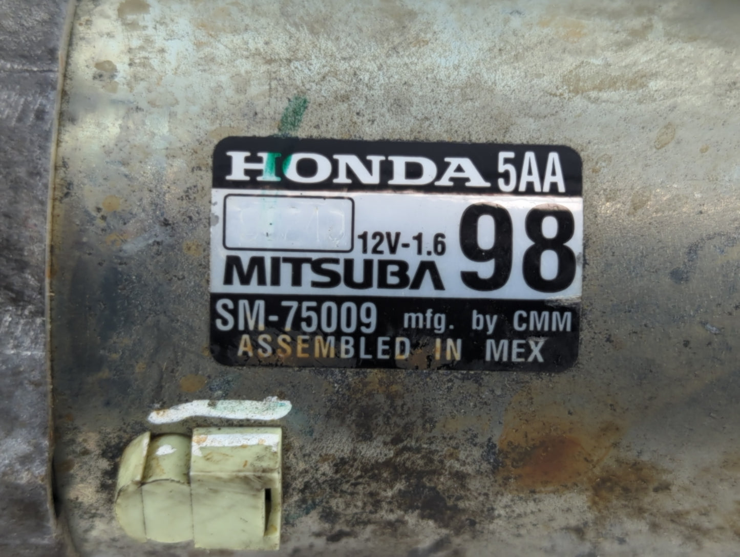 2016-2017 Honda Civic Car Starter Motor Solenoid OEM P/N:SM-75009 Fits Fits 2016 2017 2020 OEM Used Auto Parts - Oemusedauto