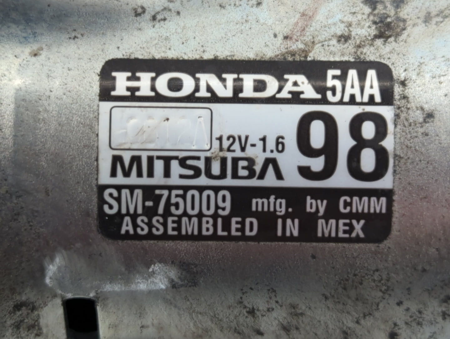 2016-2017 Honda Civic Car Starter Motor Solenoid OEM P/N:SM-75009 Fits Fits 2016 2017 2020 OEM Used Auto Parts - Oemusedauto