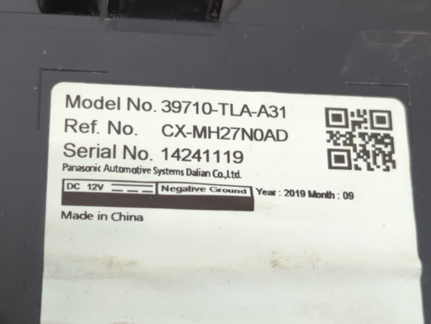 2018-2022 Honda Cr-V Radio AM FM Cd Player Receiver Replacement P/N:39710-TLA-A31 Fits Fits 2018 2019 2020 2021 2022 OEM Use