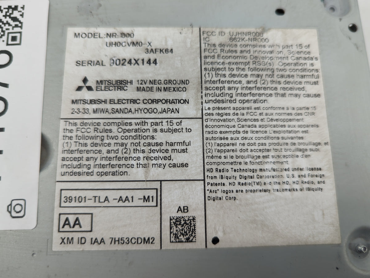 2017-2022 Honda Cr-V Radio AM FM Cd Player Receiver Replacement P/N:39101-TLA-AA1 UH0CVM0-X Fits 2017 2018 2019 2020 2021 20