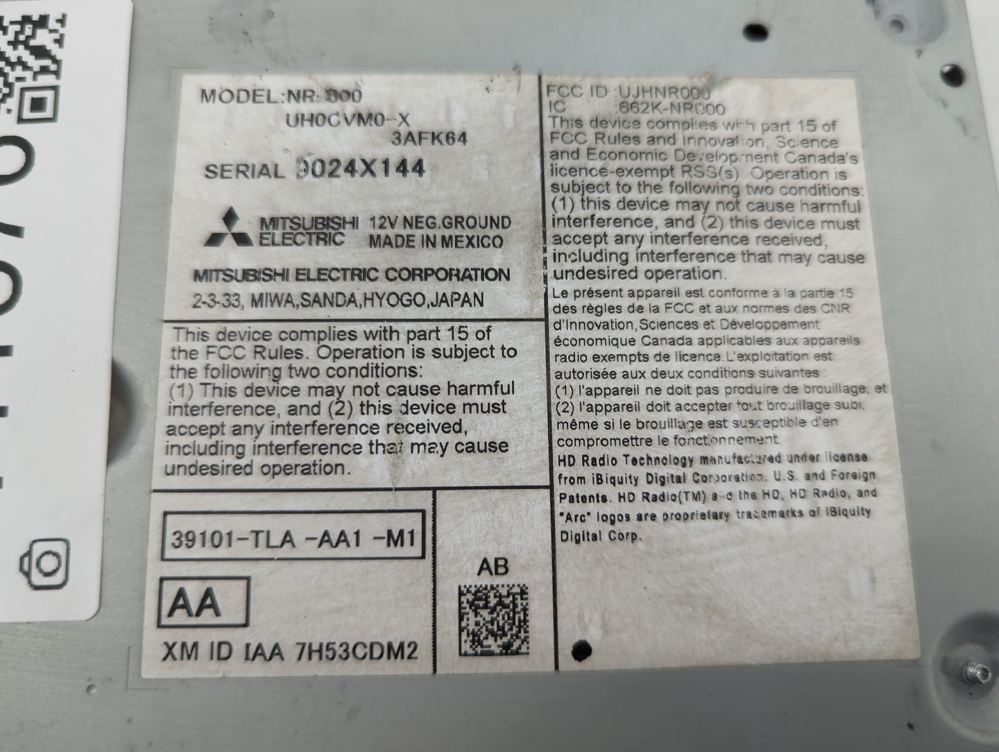 2017-2022 Honda Cr-V Radio AM FM Cd Player Receiver Replacement P/N:39101-TLA-AA1 UH0CVM0-X Fits OEM Used Auto Parts - Oemus