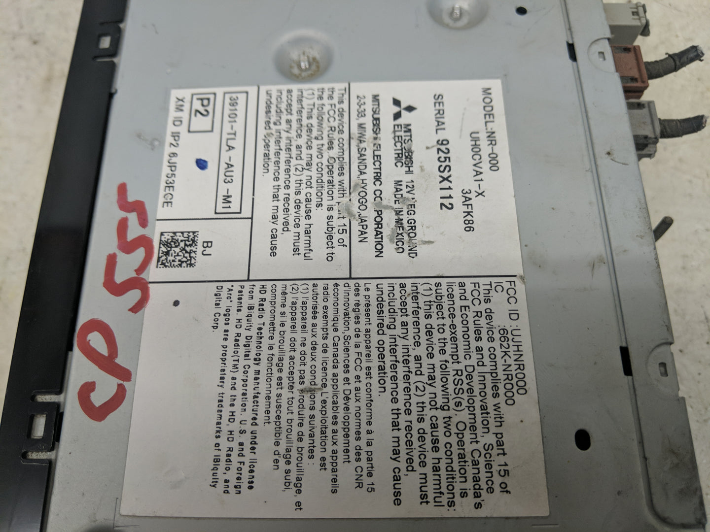 2018-2022 Honda Cr-V Radio AM FM Cd Player Receiver Replacement P/N:NR-000 UH0CVA1-X, 3AFK86 Fits Fits 2018 2019 2020 2021 2