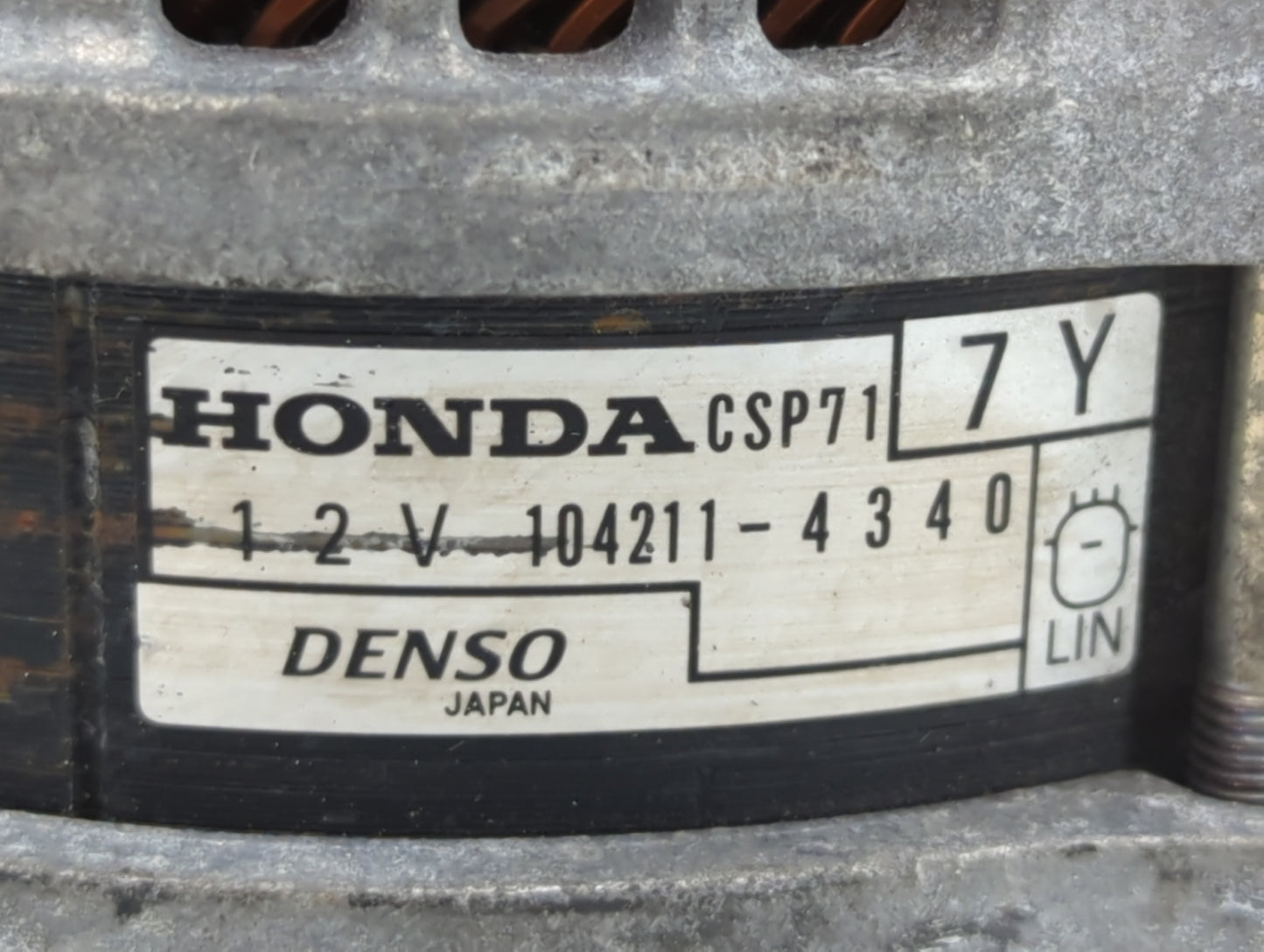 2020-2022 Honda Cr-V Alternator Replacement Generator Charging Assembly Engine OEM P/N:104211-4340 Fits OEM Used Auto Parts 