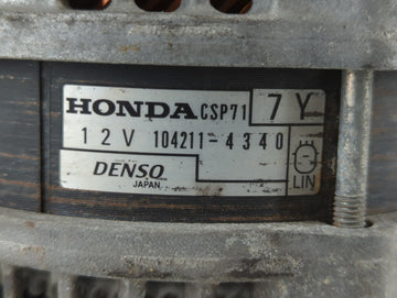 2020-2022 Honda Cr-V Alternator Replacement Generator Charging Assembly Engine OEM P/N:104211-4340 Fits OEM Used Auto Parts