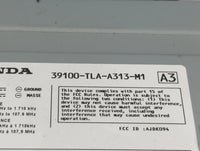 2020 Honda Crv Radio AM FM Cd Player Receiver Replacement P/N:39100-TLA-A313-M1 AJDK094 Fits Fits 2018 2019 2021 OEM Used Au