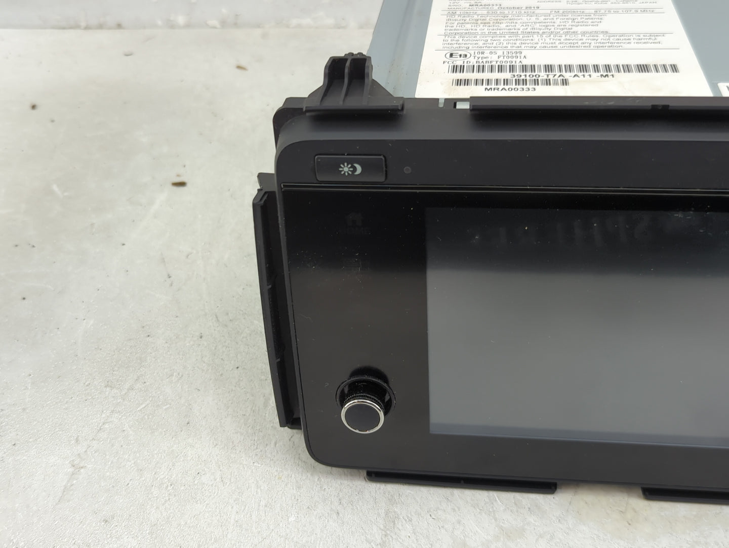 2019-2022 Honda Hr-V Radio AM FM Cd Player Receiver Replacement P/N:39100-T7A-A11-M1 139000-9381B101 Fits Fits 2019 2020 202