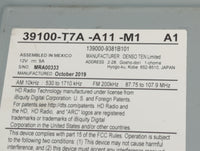 2019-2022 Honda Hr-V Radio AM FM Cd Player Receiver Replacement P/N:39100-T7A-A11-M1 139000-9381B101 Fits Fits 2019 2020 202