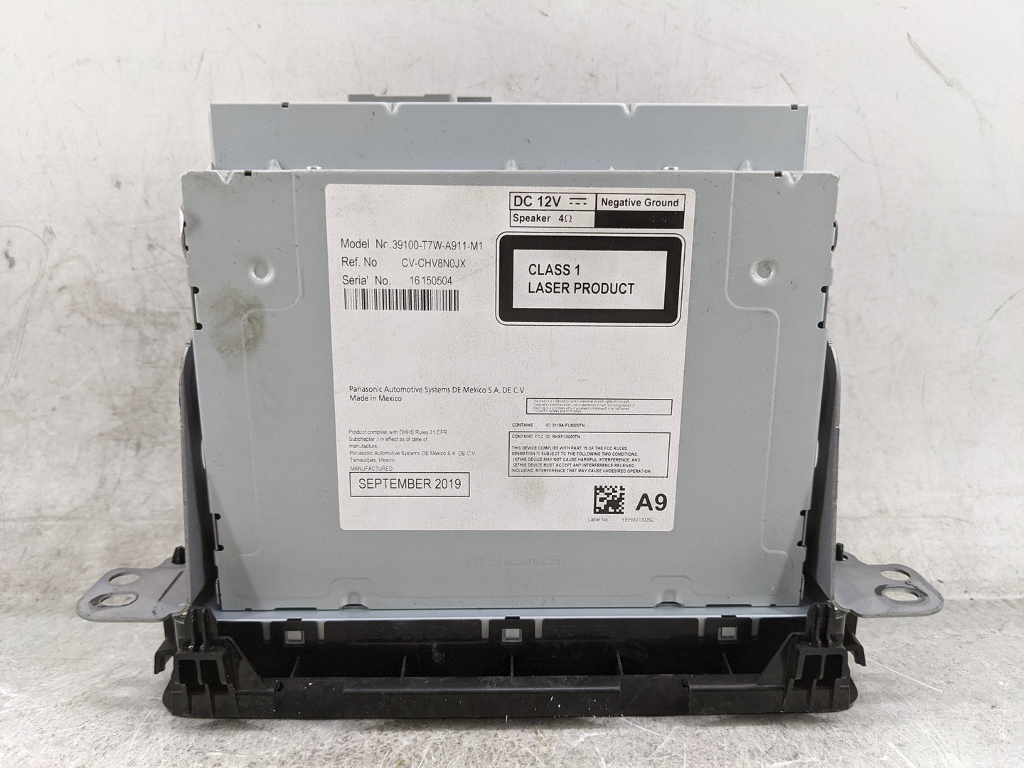 2019-2022 Honda Hr-V Radio AM FM Cd Player Receiver Replacement P/N:39100-T7W-A911-M1 CV-CHV8N0JX Fits Fits 2019 2020 2021 2