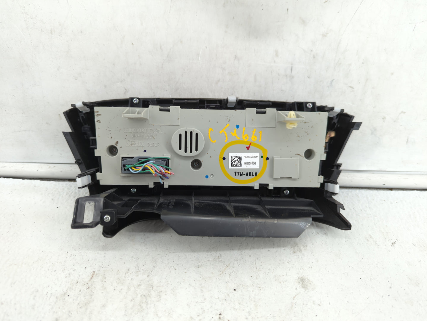 2016-2022 Honda Hr-V Climate Control Module Temperature AC/Heater Replacement P/N:79600T7WA840M1 Fits OEM Used Auto Parts - 