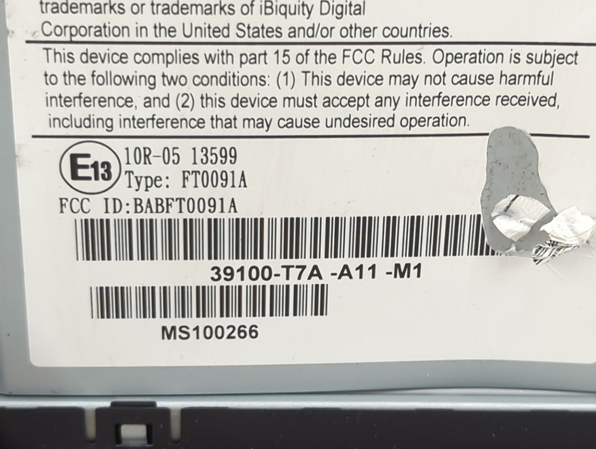 2020 Honda Hrv Information Radio Display Screen - Oemusedautoparts1.com
