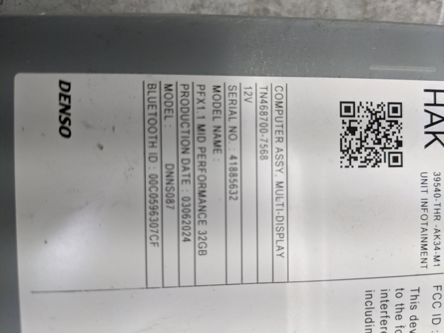 2020 Honda Odyssey Radio AM FM Cd Player Receiver Replacement P/N:39540-THR-AK34-M1 TN468700-7568, HYQDNNS087, DNNS087 Fits 