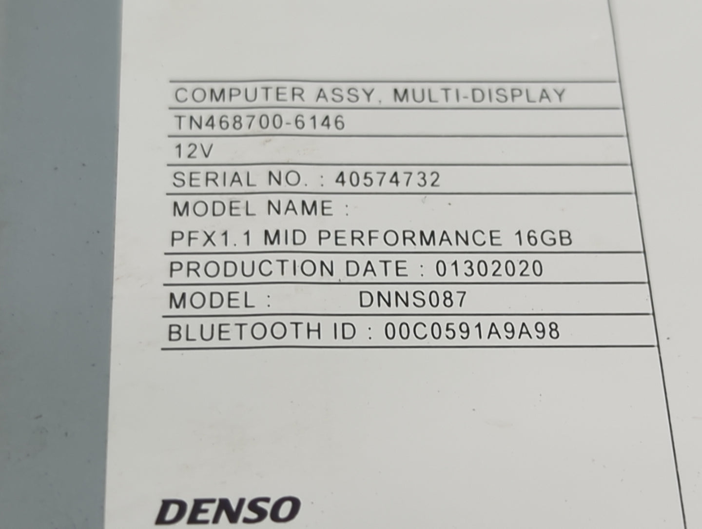 2020 Honda Passport Information Display Screen - Oemusedautoparts1.com