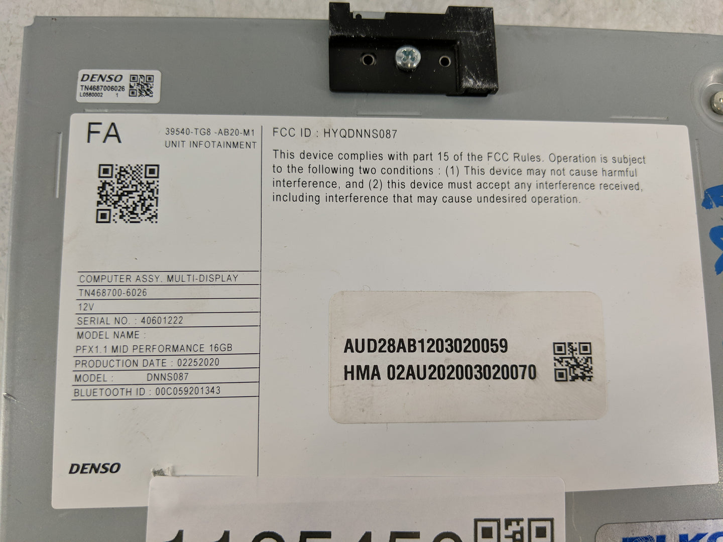 2020 Honda Pilot Radio AM FM Cd Player Receiver Replacement P/N:TN468700-6026 Fits OEM Used Auto Parts - Oemusedautoparts1.c