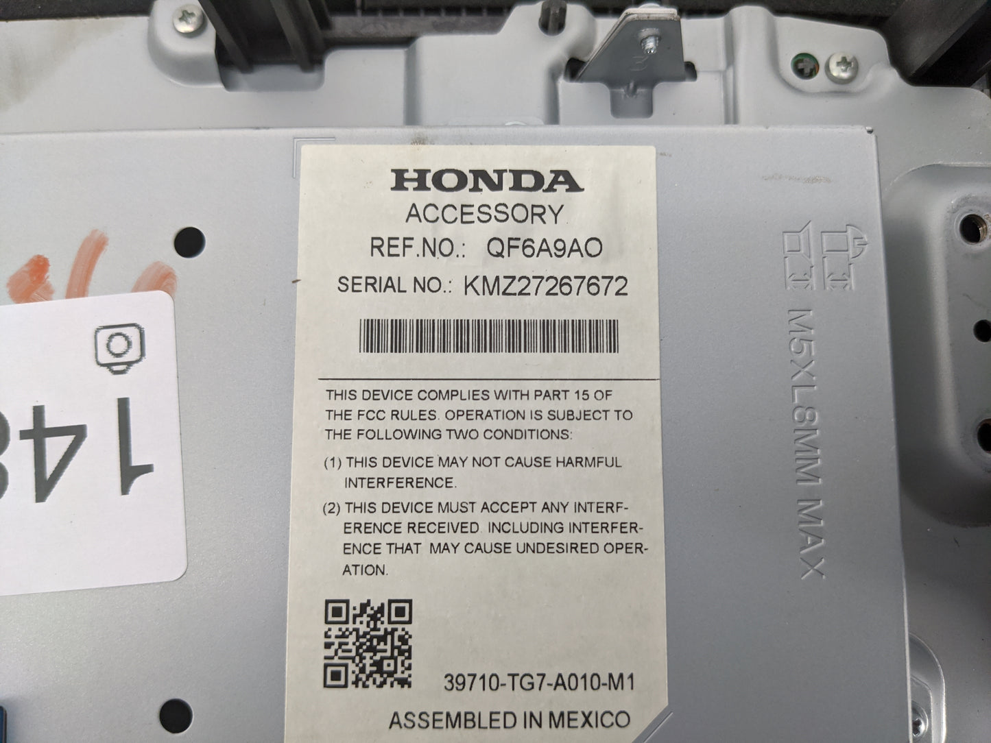 2020 Honda Pilot Information Display Screen 1483223 - Oemusedautoparts1.com