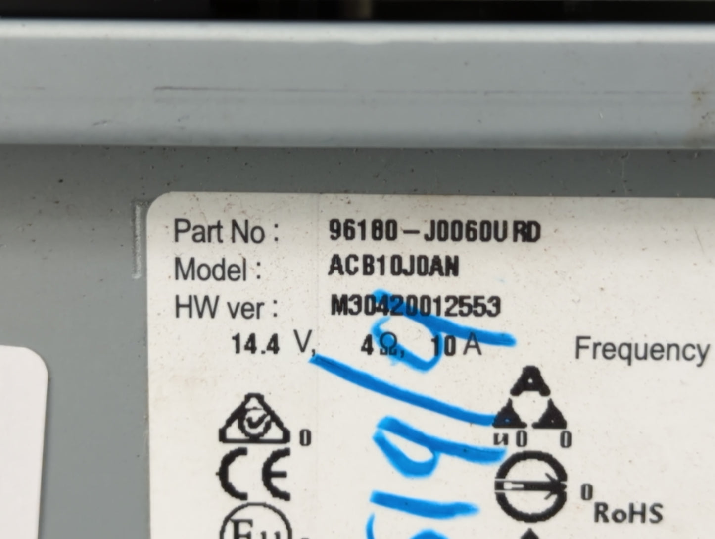 2018-2022 Hyundai Accent Radio AM FM Cd Player Receiver Replacement P/N:96180-J0060U Fits Fits 2018 2019 2020 2021 2022 OEM 