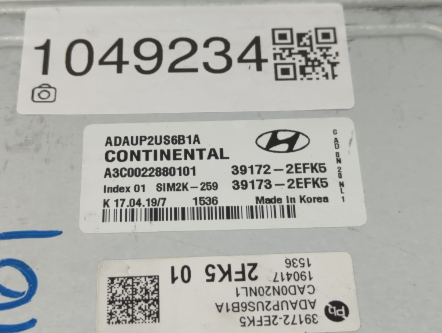 2020 Hyundai Elantra PCM Engine Control Computer ECU ECM PCU OEM P/N:39173-2EFK5 39172-2EFK5 Fits OEM Used Auto Parts - Oemu