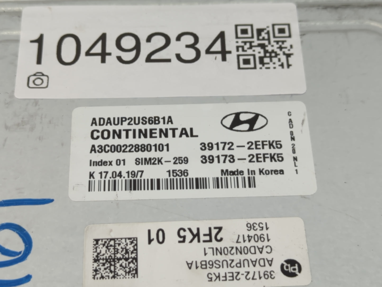 2020 Hyundai Elantra PCM Engine Control Computer ECU ECM PCU OEM P/N:39173-2EFK5 39172-2EFK5 Fits OEM Used Auto Parts - Oemu