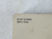 2020 Hyundai Elantra Owners Manual Book Guide P/N:KF2O-EU99D OEM Used Auto Parts - Oemusedautoparts1.com
