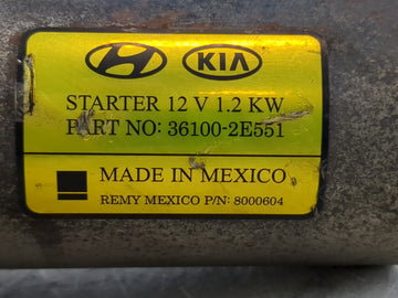 2014-2020 Hyundai Elantra Car Starter Motor Solenoid OEM P/N:36100-2E551 Fits Fits 2014 2015 2016 2017 2018 2019 2020 OEM Used Auto Parts