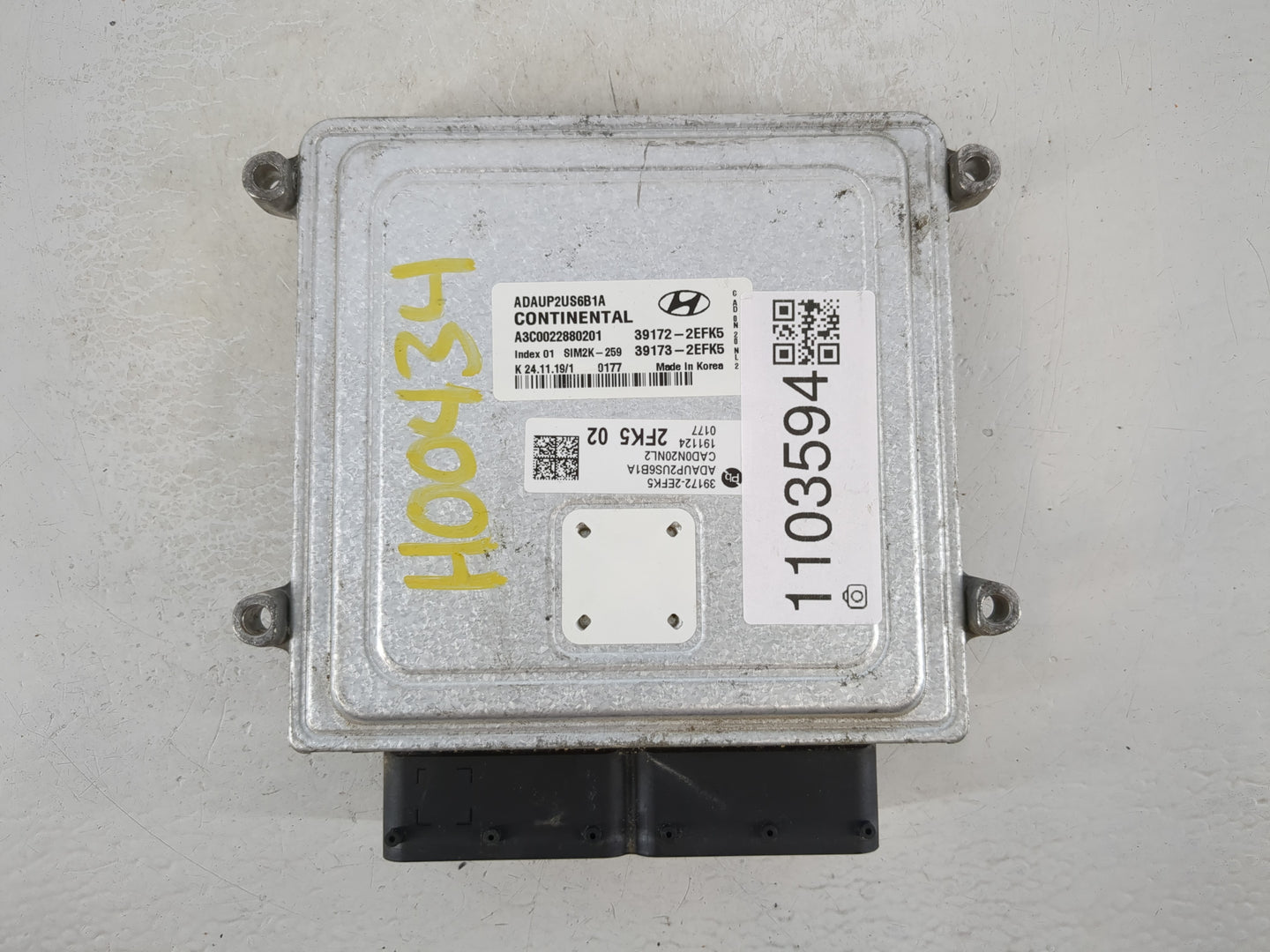 2020 Hyundai Elantra PCM Engine Control Computer ECU ECM PCU OEM P/N:39173-2EFK5 39172-2EFK5 Fits OEM Used Auto Parts - Oemu
