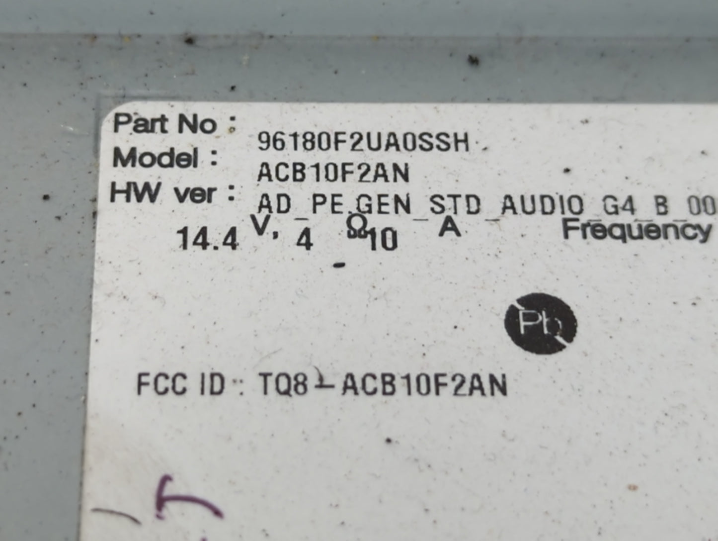 2019-2020 Hyundai Elantra Radio AM FM Cd Player Receiver Replacement P/N:96180F2UA0SSH Fits Fits 2019 2020 OEM Used Auto Par