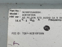 2019-2020 Hyundai Elantra Radio AM FM Cd Player Receiver Replacement P/N:96180F2UA0SSH Fits Fits 2019 2020 OEM Used Auto Par