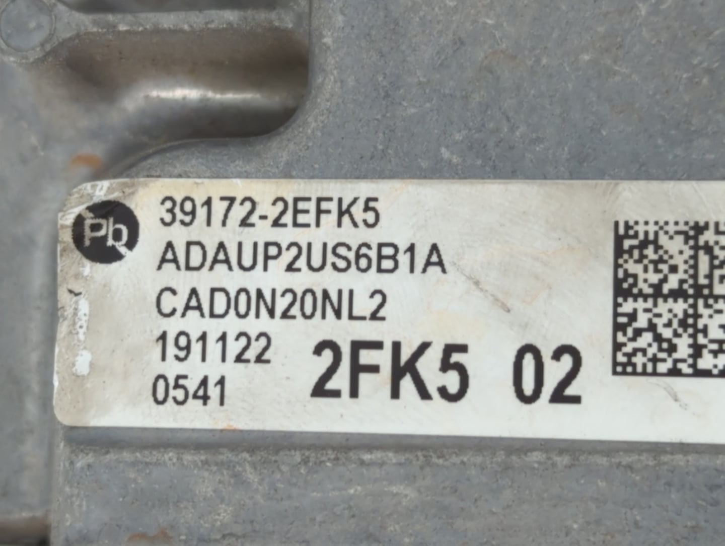 2020 Hyundai Elantra PCM Engine Control Computer ECU ECM PCU OEM P/N:ADAUP2US6B1A 39172-2EFK5 Fits OEM Used Auto Parts - Oem