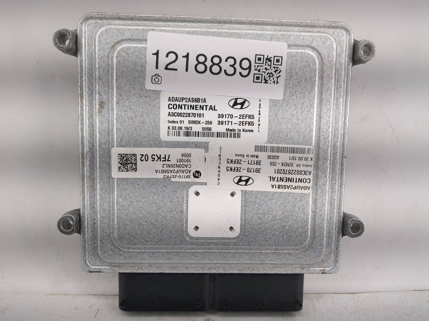 2018-2020 Hyundai Elantra PCM Engine Control Computer ECU ECM PCU OEM P/N:39171-2EFK5 39170-2EFK5 Fits Fits 2018 2019 2020 O