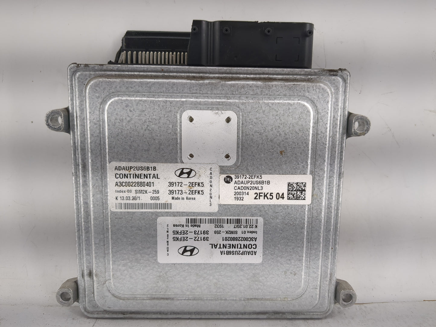 2020 Hyundai Elantra PCM Engine Control Computer ECU ECM PCU OEM P/N:39172-2EFK5 2FK504 Fits OEM Used Auto Parts - Oemusedau
