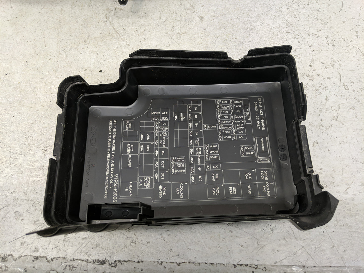2019-2020 Hyundai Elantra Fusebox Fuse Box Panel Relay Module P/N:91956-F2025 Fits Fits 2019 2020 OEM Used Auto Parts - Oemu