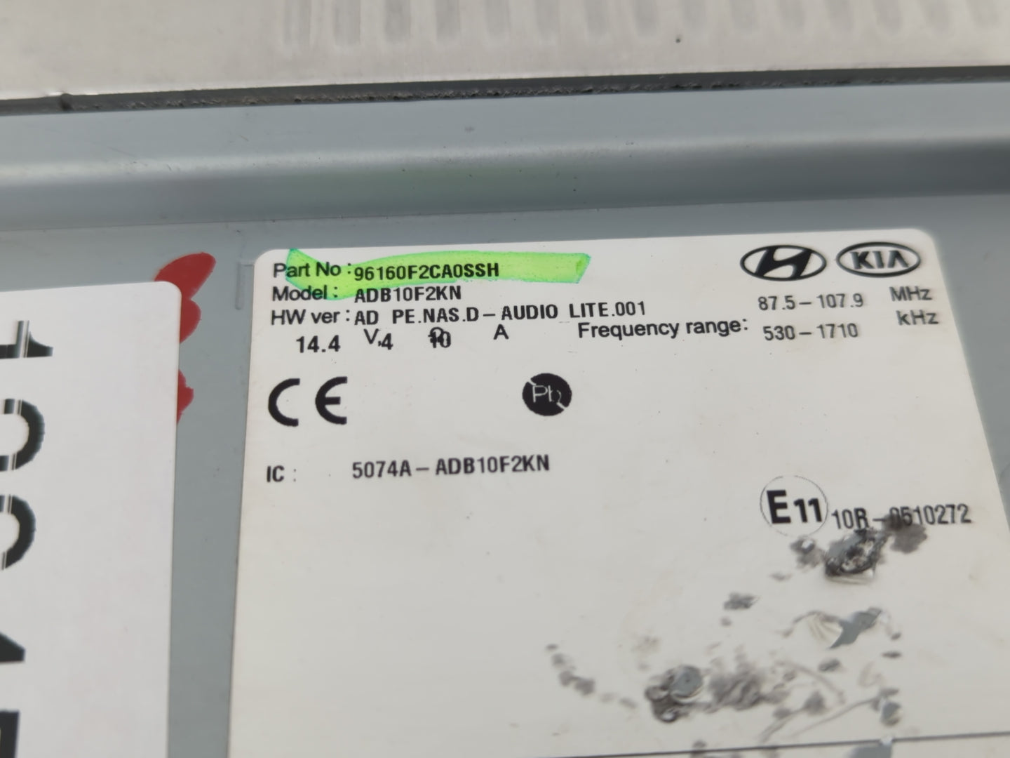 2019-2020 Hyundai Elantra Radio AM FM Cd Player Receiver Replacement P/N:96160F2CA0SSH Fits Fits 2019 2020 OEM Used Auto Par
