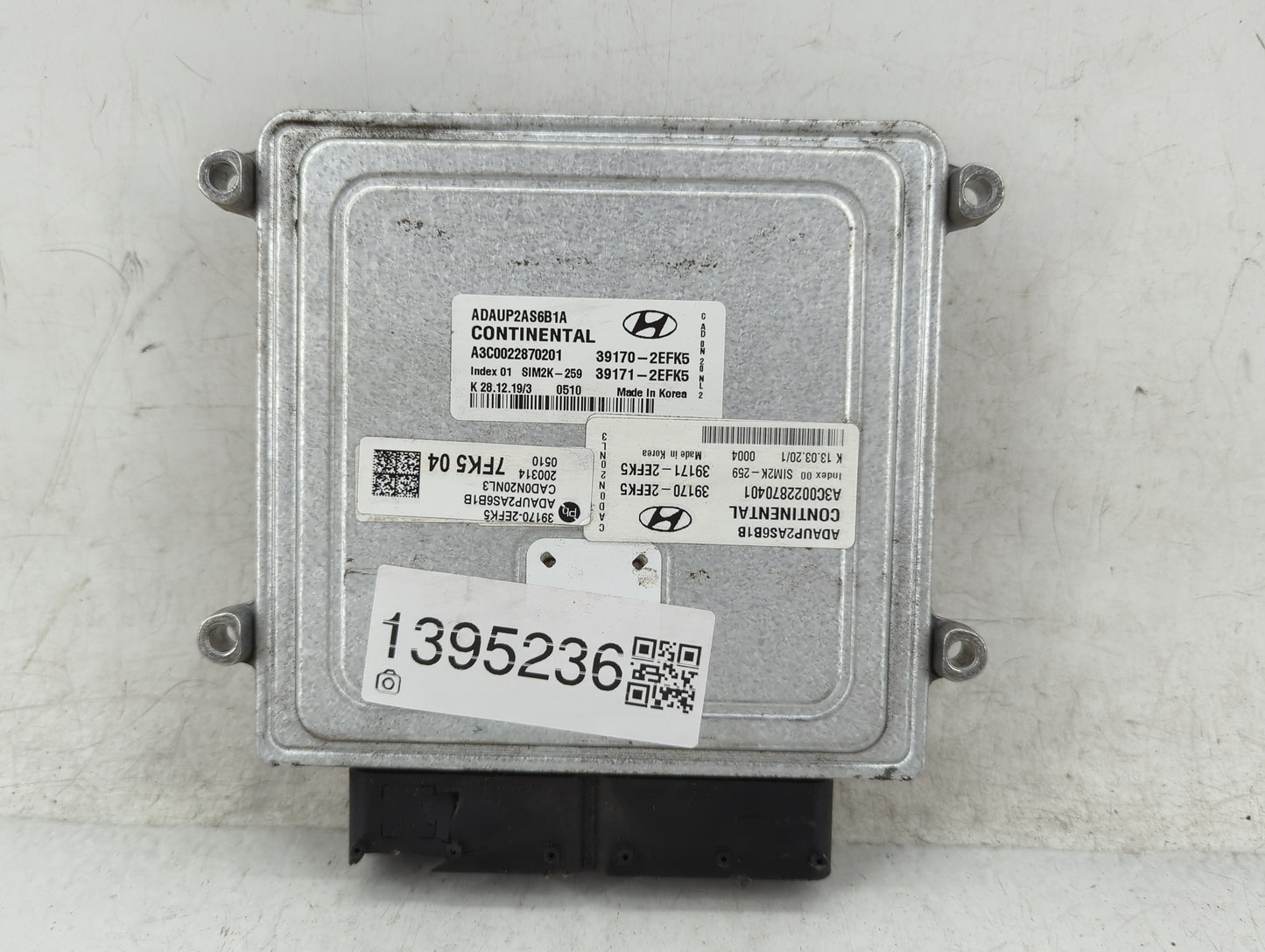 2020 Hyundai Elantra PCM Engine Control Computer ECU ECM PCU OEM P/N:39171-2EFK5 39170-2EFK5 Fits OEM Used Auto Parts - Oemu