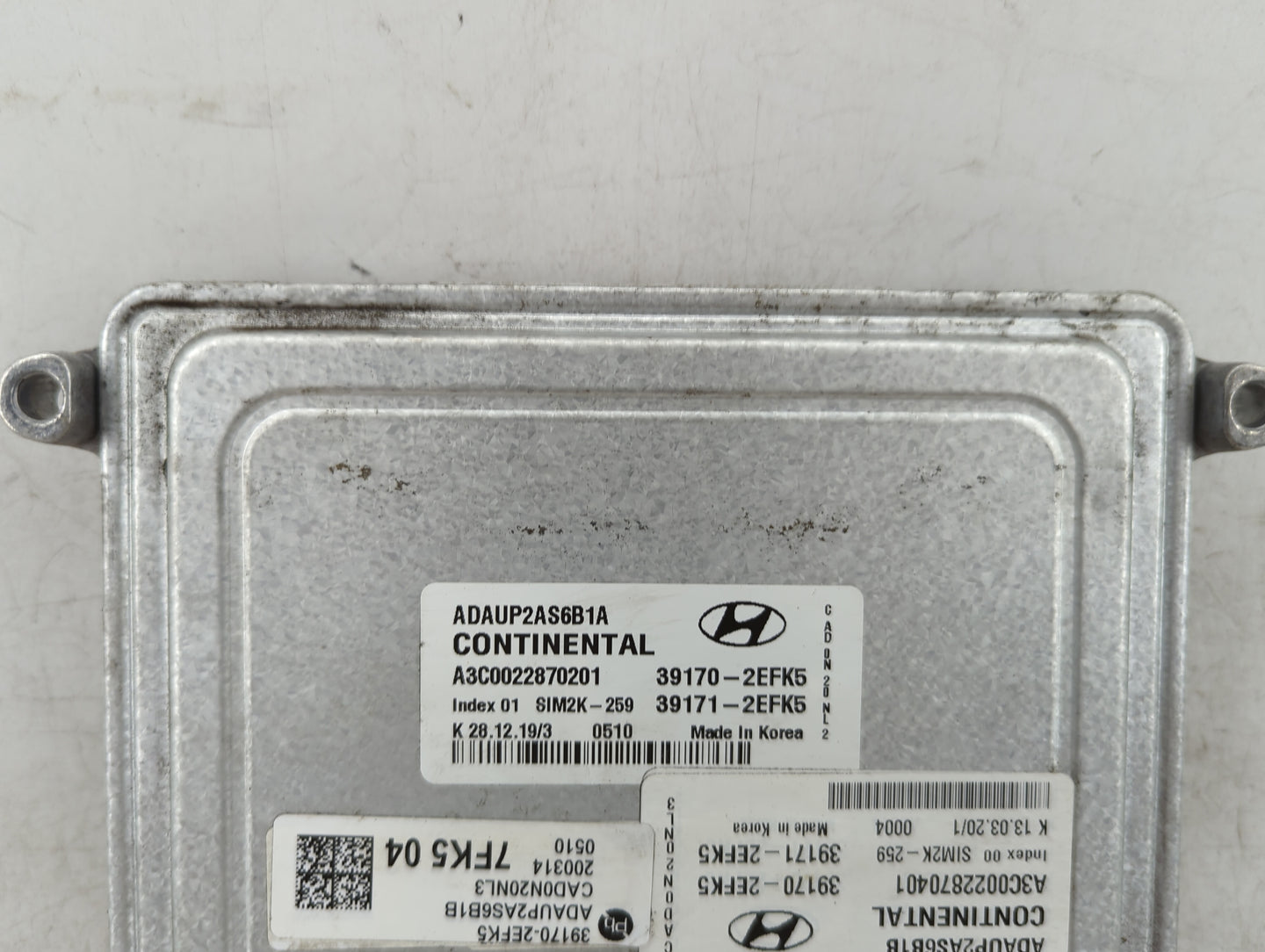 2020 Hyundai Elantra PCM Engine Control Computer ECU ECM PCU OEM P/N:39171-2EFK5 39170-2EFK5 Fits OEM Used Auto Parts - Oemu