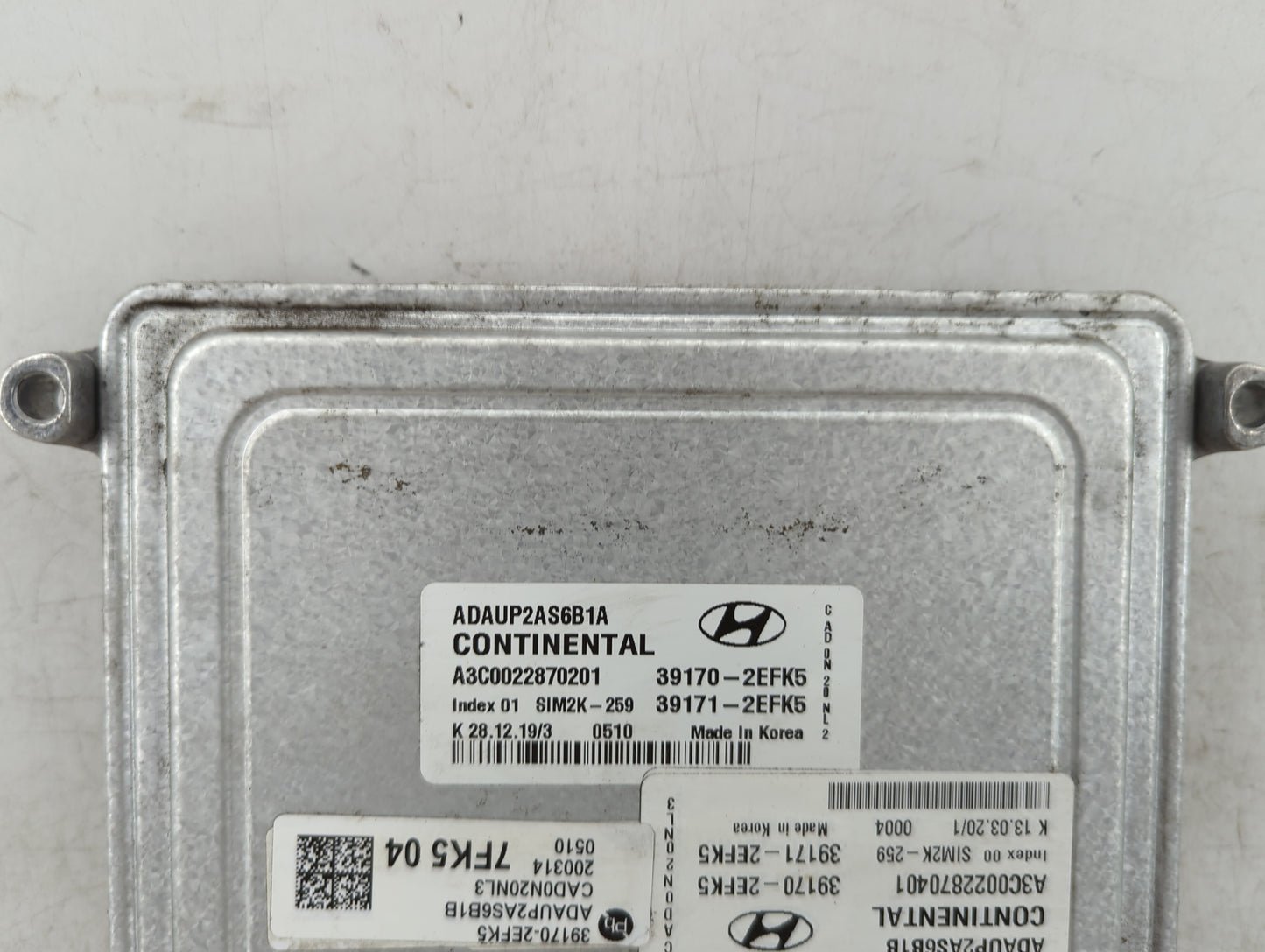 2020 Hyundai Elantra PCM Engine Control Computer ECU ECM PCU OEM P/N:39171-2EFK5 39170-2EFK5 Fits OEM Used Auto Parts - Oemu
