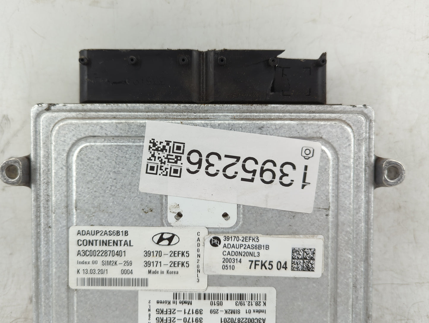 2020 Hyundai Elantra PCM Engine Control Computer ECU ECM PCU OEM P/N:39171-2EFK5 39170-2EFK5 Fits OEM Used Auto Parts - Oemu