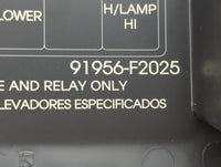 2019-2020 Hyundai Elantra Fusebox Fuse Box Panel Relay Module P/N:91956-F2025 Fits Fits 2019 2020 OEM Used Auto Parts - Oemu