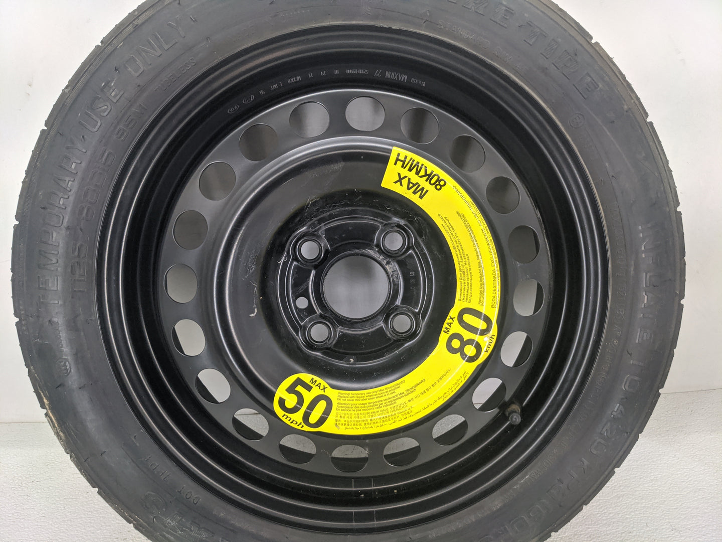 2011-2022 Hyundai Elantra Spare Donut Tire Wheel Rim Oem 1420883 - Oemusedautoparts1.com