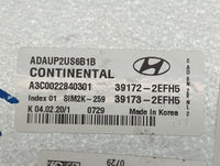 2020 Hyundai Elantra PCM Engine Control Computer ECU ECM PCU OEM P/N:ADAUP2US6B1B A3C0022840301, 39172-2EFH5, 39173-2EFH5 Fi