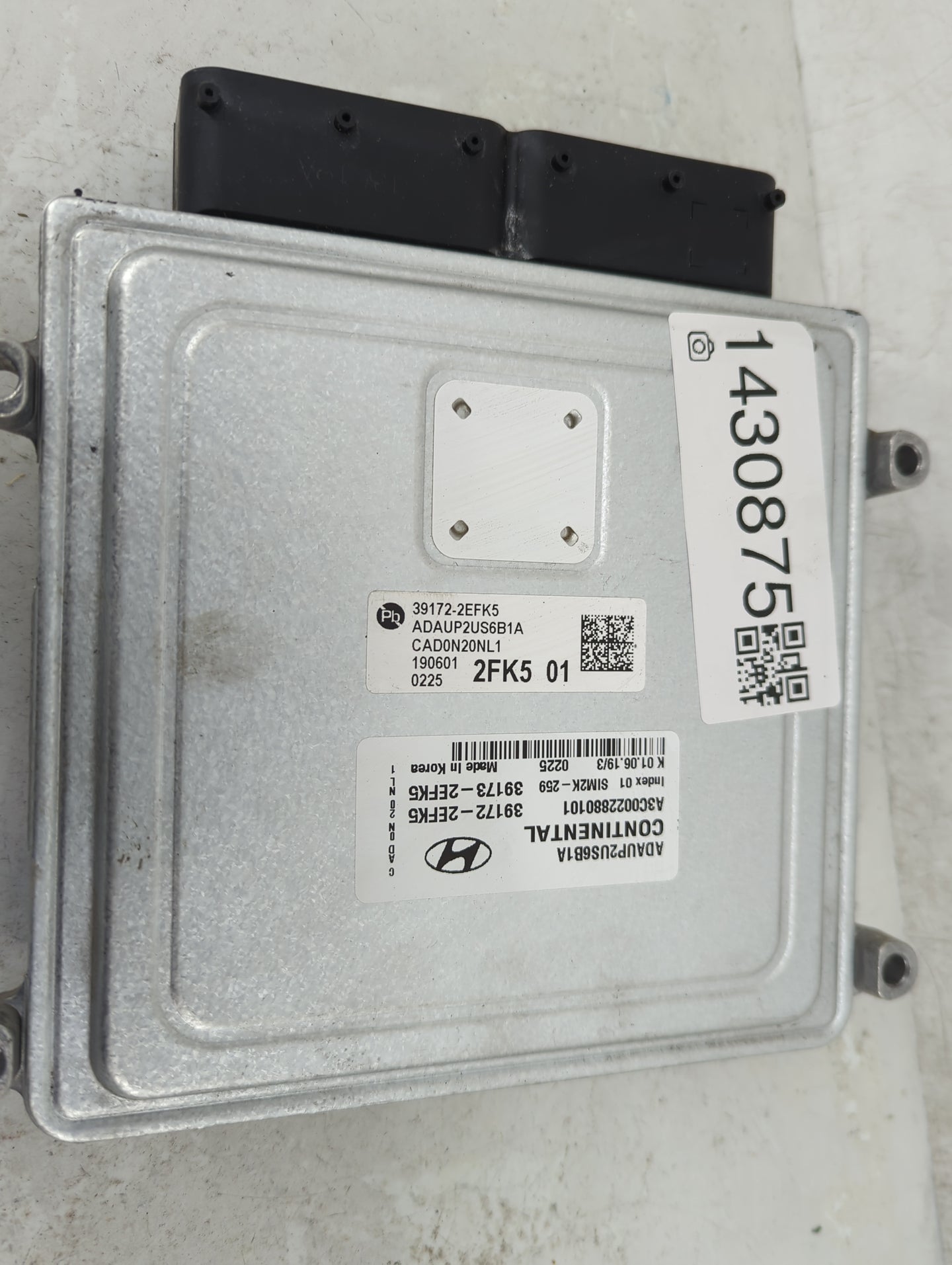 2020 Hyundai Elantra PCM Engine Control Computer ECU ECM PCU OEM P/N:0225 2FK5 01 CAD0N20NL1, , ADAUP2US6B1A,, 39172-2EFK5 F