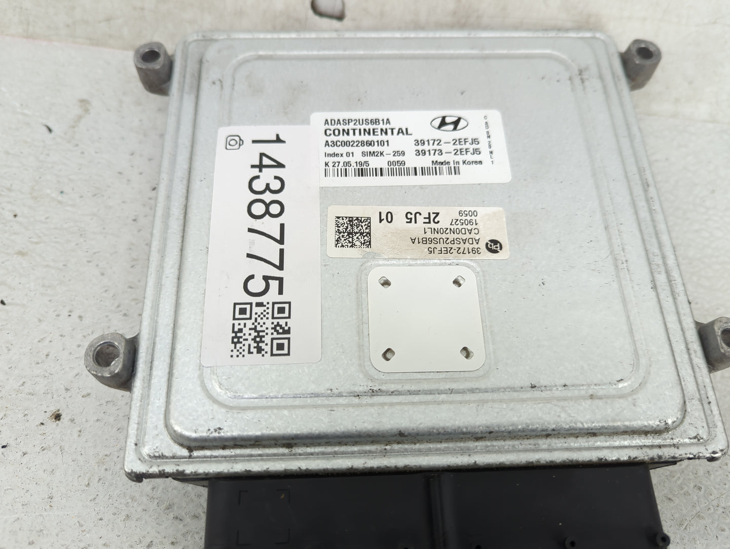 2020 Hyundai Elantra PCM Engine Control Computer ECU ECM PCU OEM P/N:39172-2EFJ5 ADASP2US6B1A, A3C0022860101, 39173-2EFJ5 Fi
