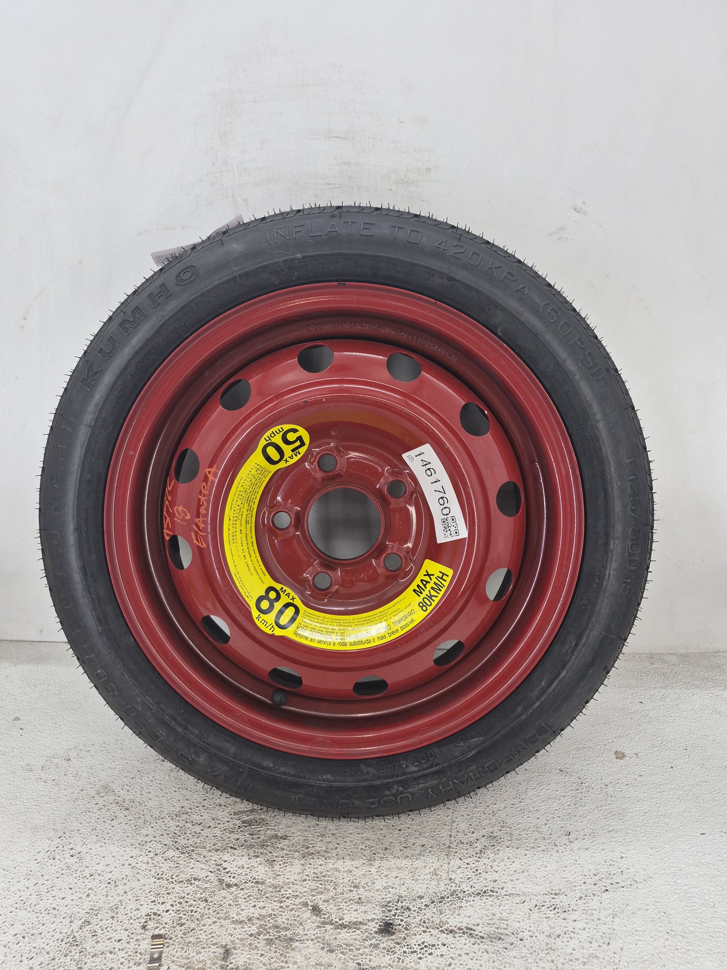 2007-2022 Hyundai Elantra Spare Donut Tire Wheel Rim Oem 1461760 - Oemusedautoparts1.com