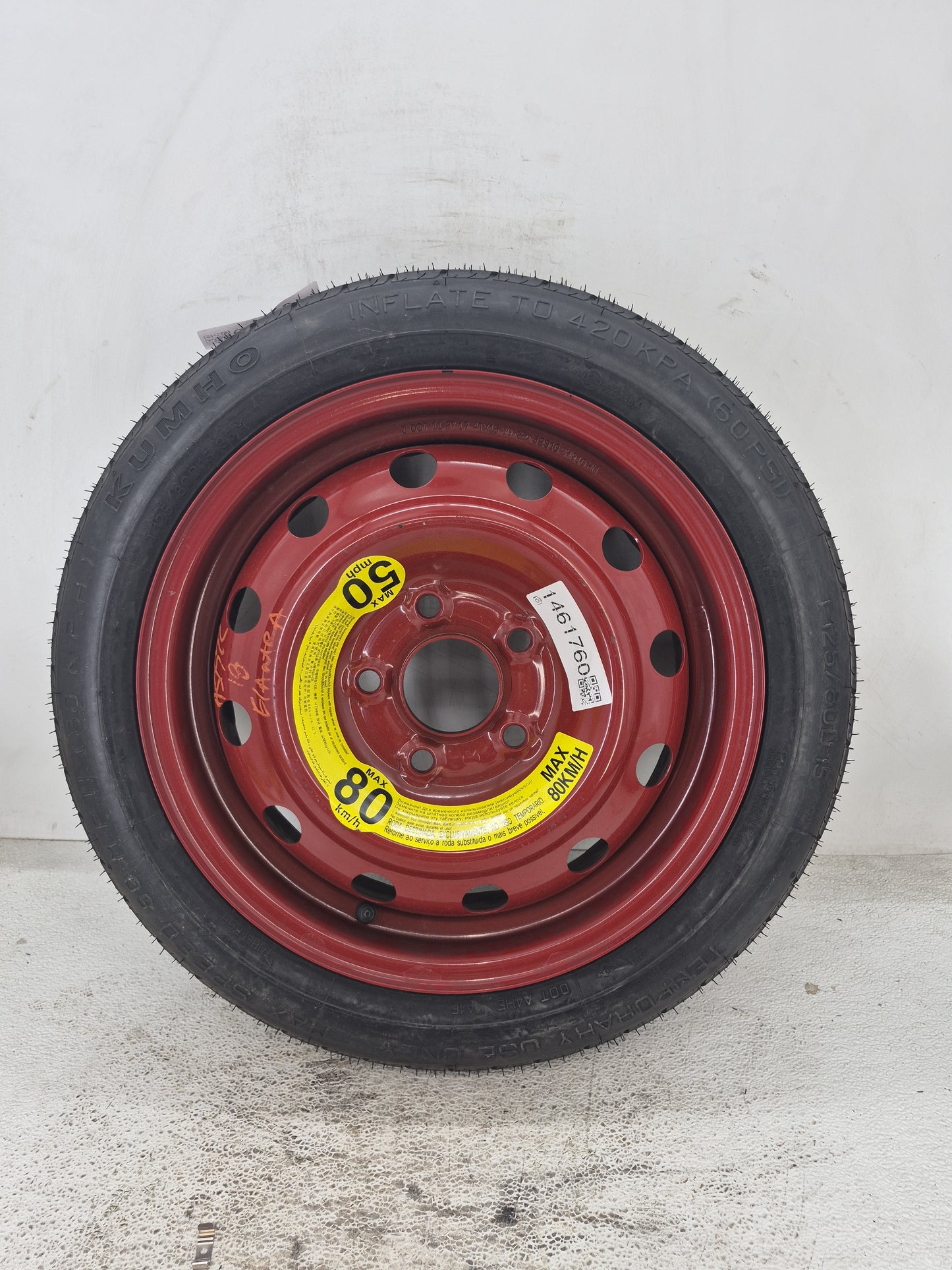 2007-2022 Hyundai Elantra Spare Donut Tire Wheel Rim Oem 1461760 - Oemusedautoparts1.com