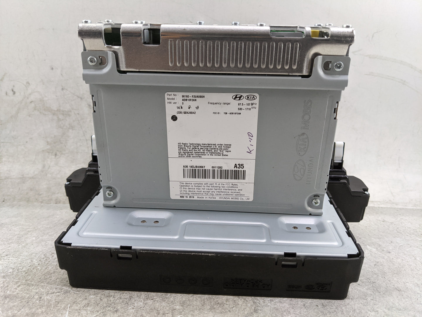 2019-2020 Hyundai Elantra Radio AM FM Cd Player Receiver Replacement P/N:96160-F2UA0SSH ADB10F2AN Fits Fits 2019 2020 OEM Us