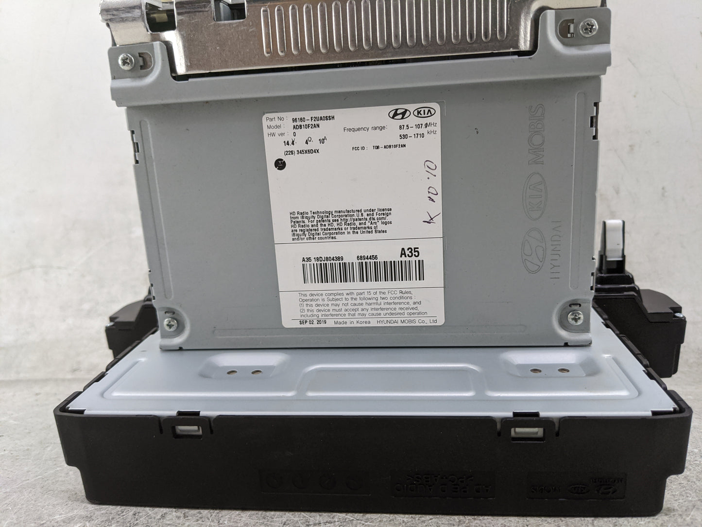 2019-2020 Hyundai Elantra Radio AM FM Cd Player Receiver Replacement P/N:96160-F2UA0SSH ADB10F2AN Fits Fits 2019 2020 OEM Us